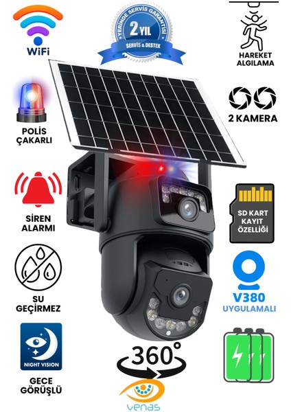 Wifi Solar Kablosuz Güvenlik Kamerası