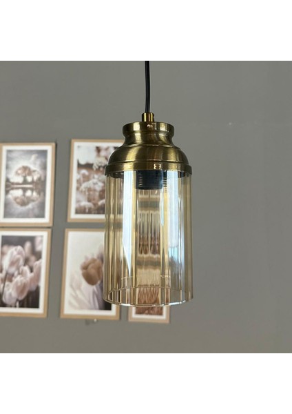 Vetra Cam Bal Rengi Tekli Avize Kum Saati Başlık Retro Sarkıt Lamba Restoran Salon Aydınlatma modelleri