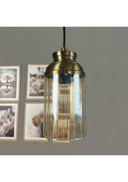 Vetra Cam Bal Rengi Tekli Avize Kum Saati Başlık Retro Sarkıt Lamba Restoran Salon Aydınlatma fırsatları