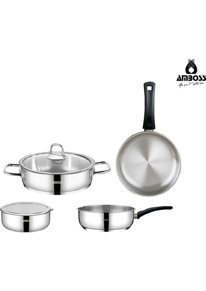 Master Class 6 Parça Paslanmaz Çelik Tencere Tava Saklama Kabı Seti fiyatları