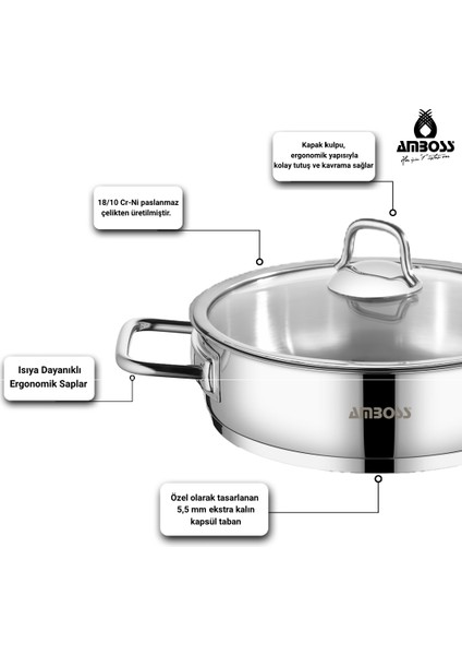 Master Class 6 Parça Paslanmaz Çelik Tencere Tava Saklama Kabı Seti modelleri