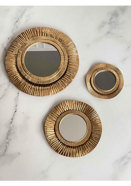 Solar Gold Kabartmalı 3'lü Ayna Seti fiyatları