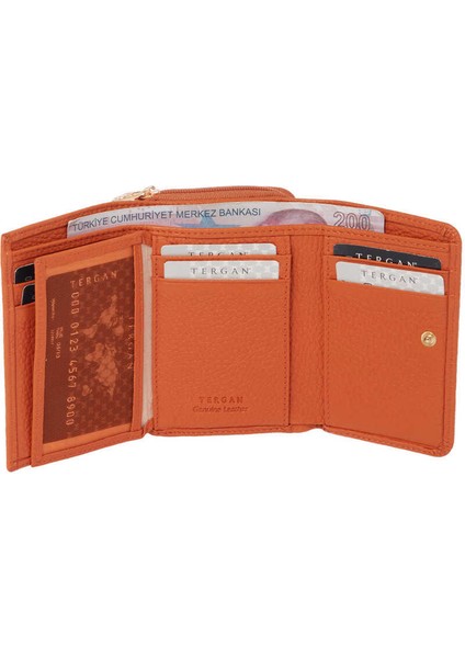 Turuncu Hakiki Deri Kadın Cüzdan - S1CB00005798-J35