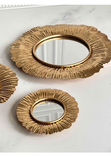 Aura Gold 3'lü Dekoratif Ayna Seti fırsatları