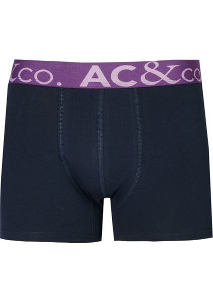 Erkek Çok Renkli Pamuklu Esnek Desensiz 5'li Boxer Paketi