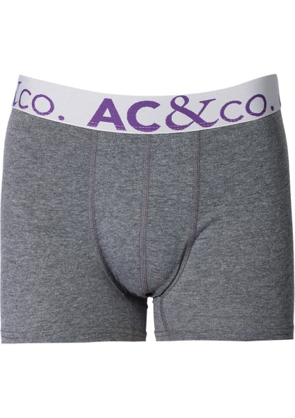 Erkek Çok Renkli Pamuklu Esnek Desensiz 5'li Boxer Paketi