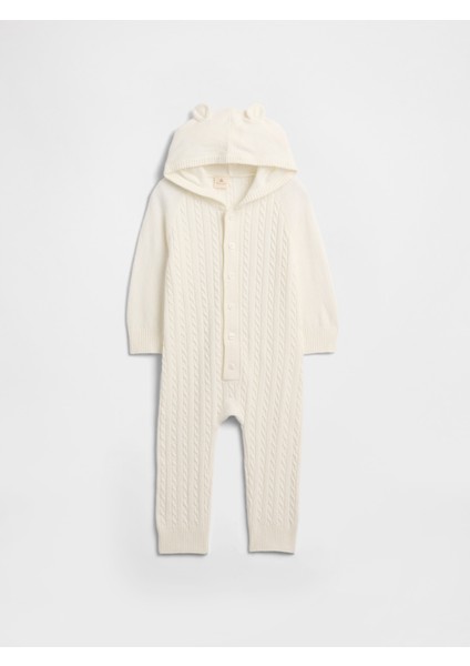 Bebek Krem Cashsoft Cable Knit Tulum