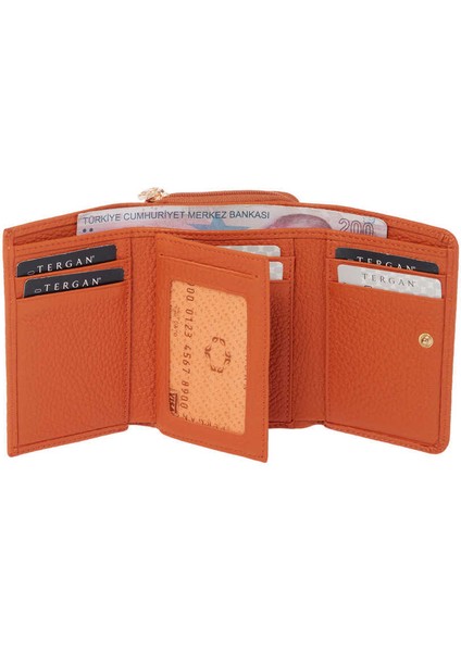 Turuncu Hakiki Deri Kadın Cüzdan - S1CB00005798-J35