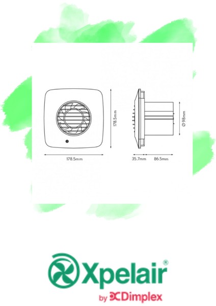 C4TSR Banyo Fanı Kare/Yuvarlak | Zaman Ayarlı, Sessiz, Hız Seçimli, Kolay Değişim, Enerji Tasarruflu modelleri