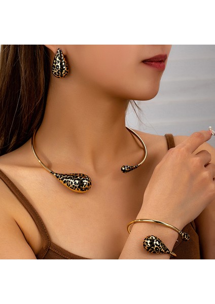 Tianze Rün Su Damlası Kolye Küpe (Yurt Dışından)