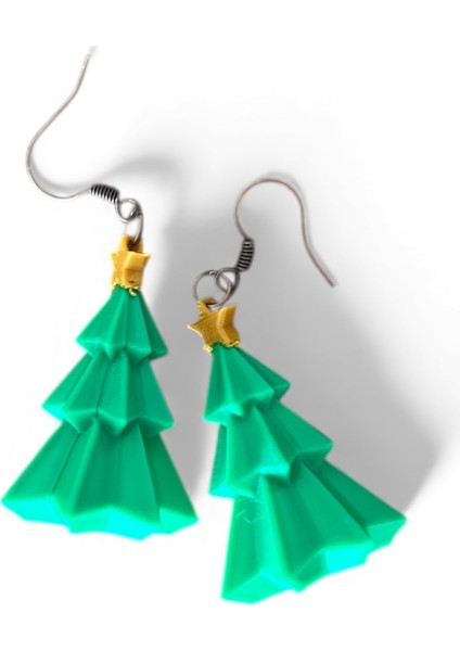 Yılbaşı Ağaç Figürlü Küpe – Noel Temalı Küpe