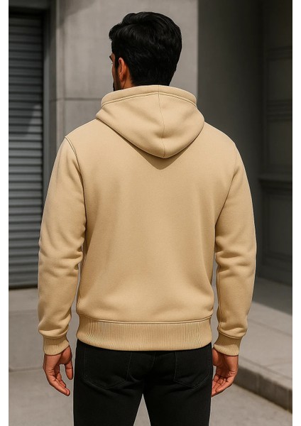 Erkek Trend Kışlık Krem Oversize Sweatshirt indirimleri