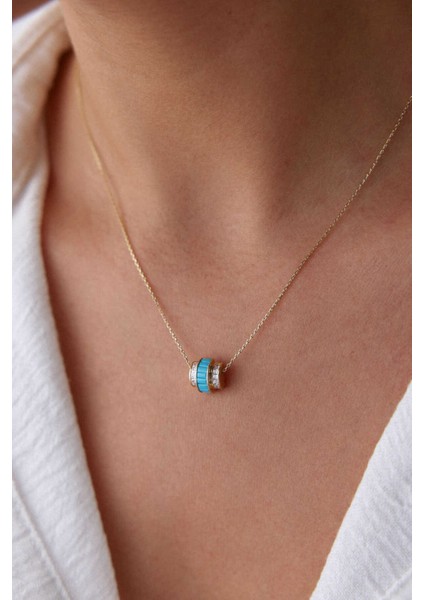 14 Ayar Altın Dilim Baget Kolye