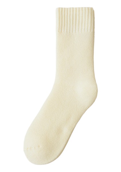 Tek Renk Pamuklu Çorap, Kalınlaştırılmış ve Isıtıcı Kashmir Çorap (Yurt Dışından)