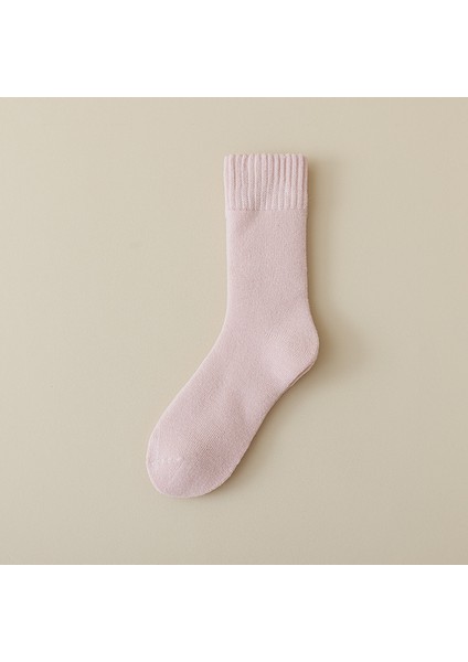 Tek Renk Pamuklu Çorap, Kalınlaştırılmış ve Isıtıcı Kashmir Çorap (Yurt Dışından)