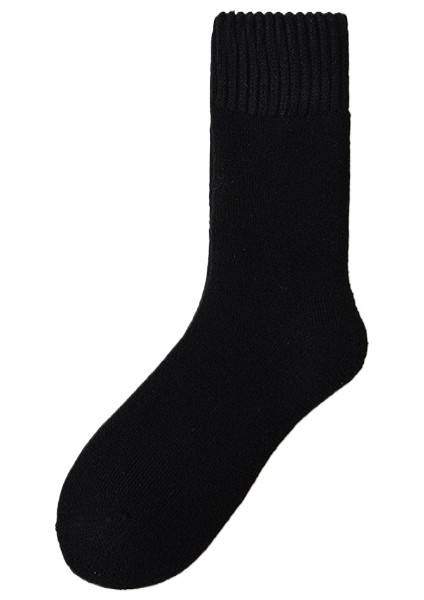 Tek Renk Pamuklu Çorap, Kalınlaştırılmış ve Isıtıcı Kashmir Çorap (Yurt Dışından)