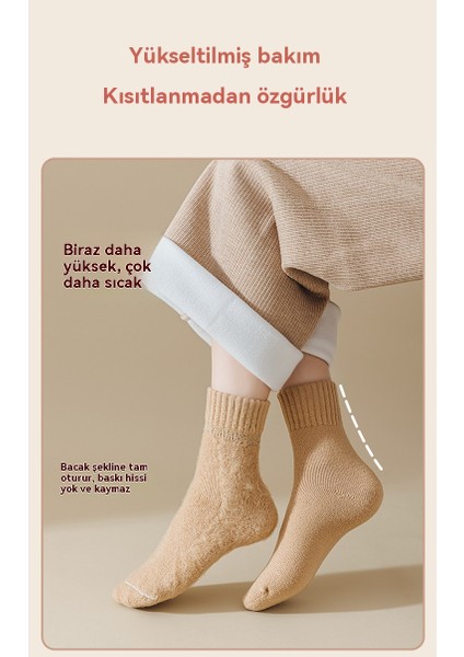 Tek Renk Pamuklu Çorap, Kalınlaştırılmış ve Isıtıcı Kashmir Çorap (Yurt Dışından) fırsatları