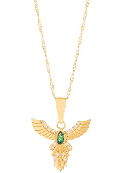 14 Ayar Altın Singapur Zincir Anka Kuşu Kolye fırsatları