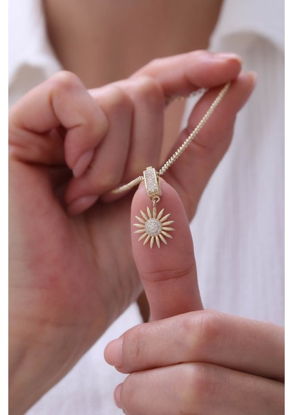 14 Ayar Altın Doch Zincir Güneş Kolye modelleri