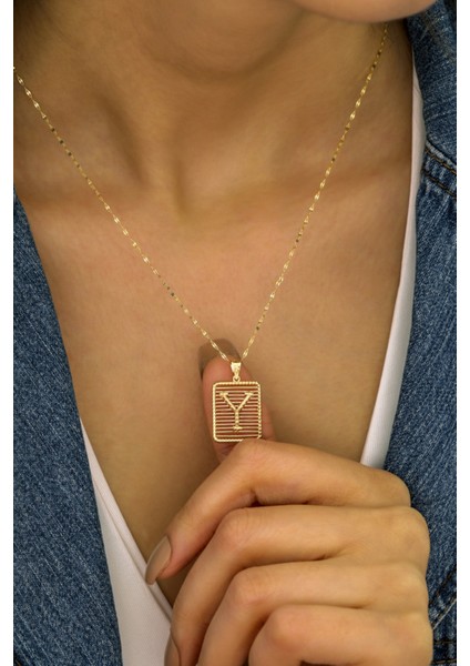 Altın Ince Italyan Aynalı Zincir Harf Kolye fiyatları