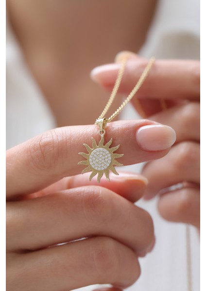 14 Ayar Altın Forse Zincir Güneş Kolye fiyatları