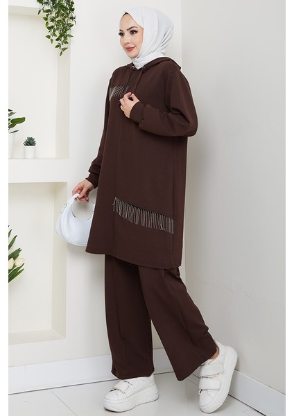 Zincir Detay Oysho Ikili Takım 1660 - Kahve