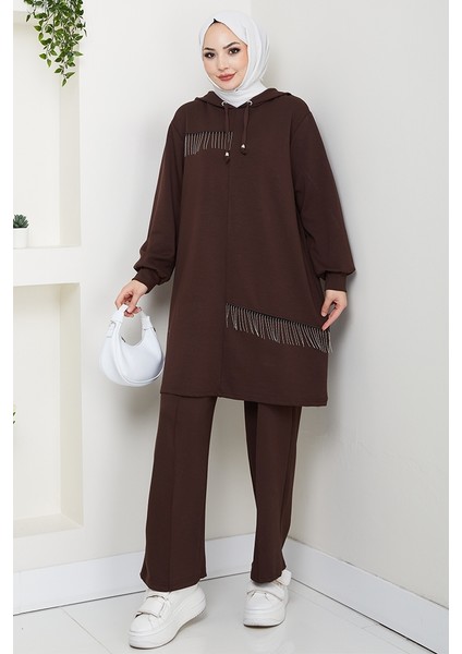 Zincir Detay Oysho Ikili Takım 1660 - Kahve modelleri