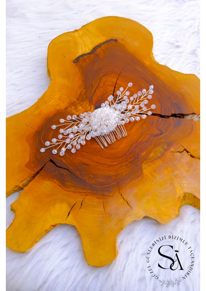 Tamamen El Yapımı Kristal Taşlı Şık ve Zarif Düğün ve Nişan Gelin Tacı ve Saç Aksesuarı fiyatları