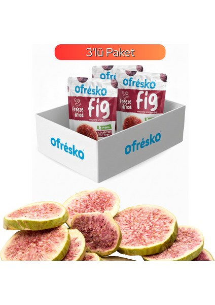 İncir Kuru Meyve Cipsi 3'lü Paket - Dondurularak Kurutulmuş İncir - Freeze Dried İncir Kurusu