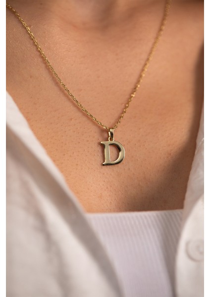 14 Ayar Altın Forse Zincir Harf Kolye