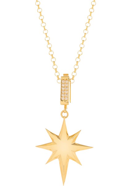 14 Ayar Altın Doch Zincir Kuzey Yıldızı Kolye fırsatları