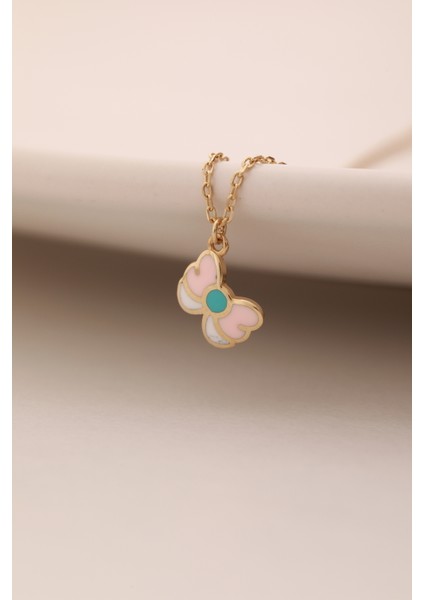 14 Ayar Altın Renkli Kelebek Çocuk Kolyesi