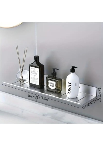 Gkd 304 Kalite Paslanmaz Çelik 40 cm ve 30CM 2 Adet Banyo Rafı Düzenleyici - Vidalı Sistem - Inox fiyatları