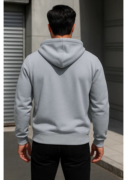 Erkek Trend Kışlık Gri Oversize Sweatshirt indirimleri