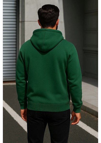 Erkek Trend Kışlık Yeşil Oversize Sweatshirt indirimleri