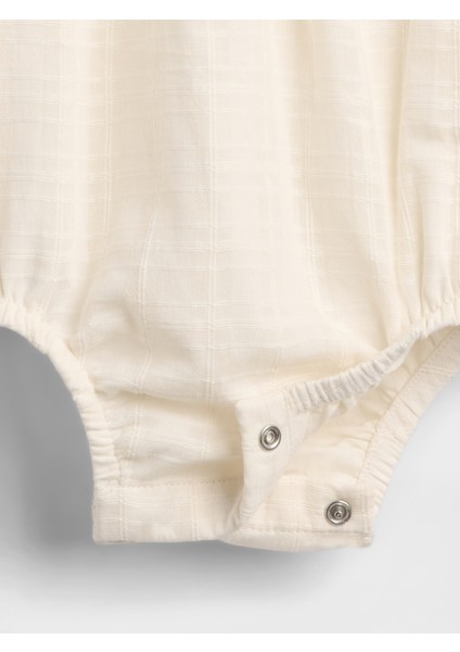 Bebek Krem Eyelet Yaka Balon Bodysuit fiyatları