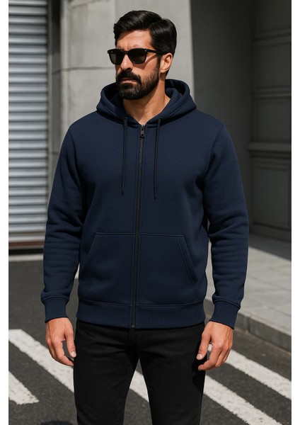 Erkek Trend Kışlık Lacivert Oversize Sweatshirt fiyatları