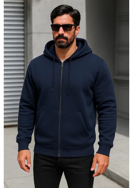 Erkek Trend Kışlık Lacivert Oversize Sweatshirt indirimleri