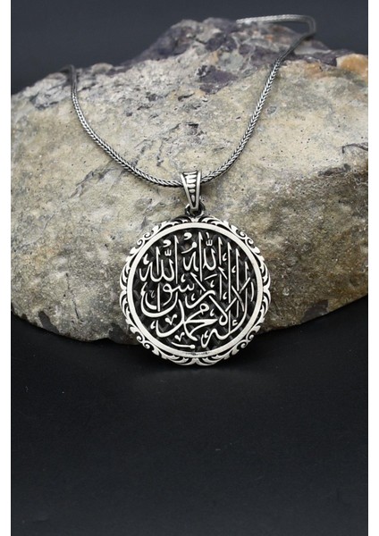 Kelime-I Tevhid Yazlı 925 Ayar Gümüş Kolye Zincir 902388 fiyatları