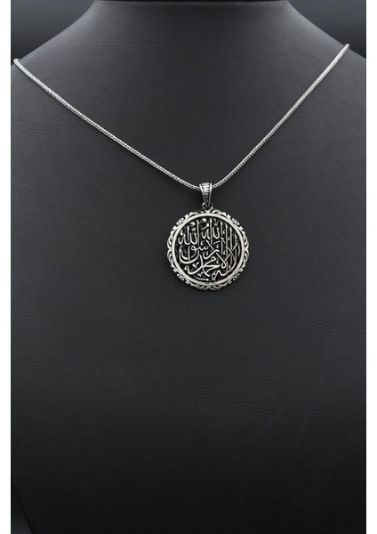 Kelime-I Tevhid Yazlı 925 Ayar Gümüş Kolye Zincir 902388 indirimleri