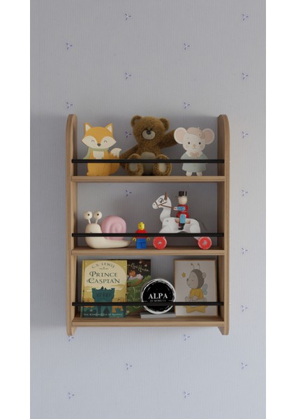 Montessori Çocuk Duvar Kitaplık Rafı | Çocuk Odası Kitap ve Oyuncak Düzenleyici Raf fiyatları