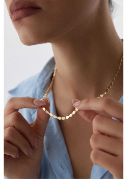 14 Ayar Altın Pul Kolye