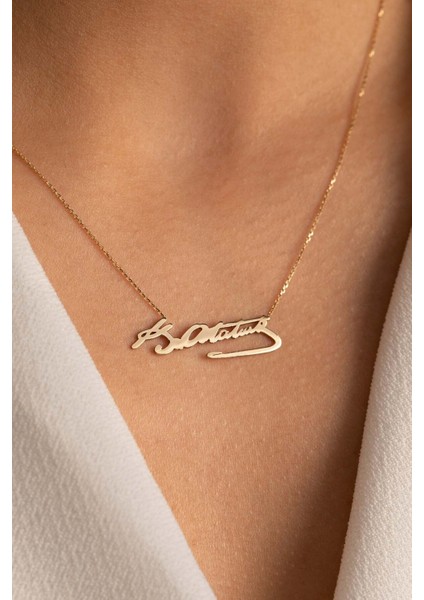 Altın Kemal Atatürk Kolye