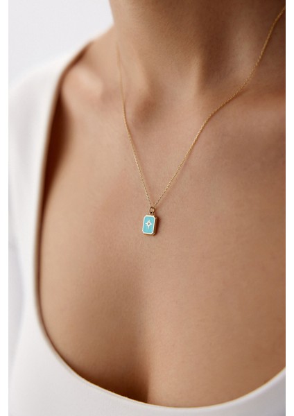 14 Ayar Altın Mineli Yıldız Kolye fiyatları