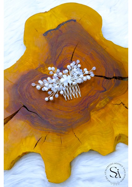 Tamamen El Yapımı Kristal Taşlı Şık ve Zarif Düğün ve Nişan Gelin Tacı ve Saç Aksesuarı fiyatları