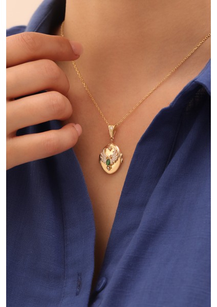 14 Ayar Altın Forse Zincir Kapaklı Anka Kuşu Kolye fiyatları