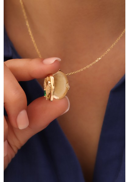 14 Ayar Altın Forse Zincir Kapaklı Anka Kuşu Kolye modelleri