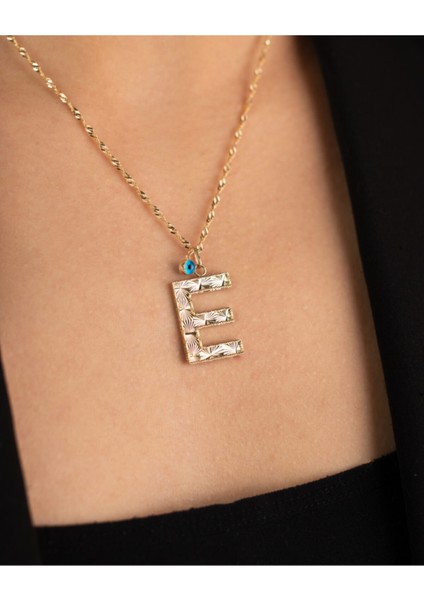 Altın Harf Kolye Singapur Zincir