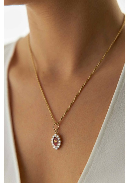 14 Ayar Altın Halat Zincir Taşlı Kelebek Kolye modelleri