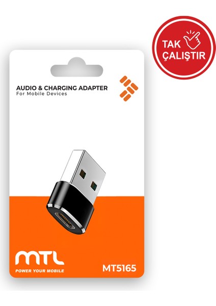 USB To Type-C Otg Çevirici Adaptör - Hızlı Şarj ve Data Aktarımı